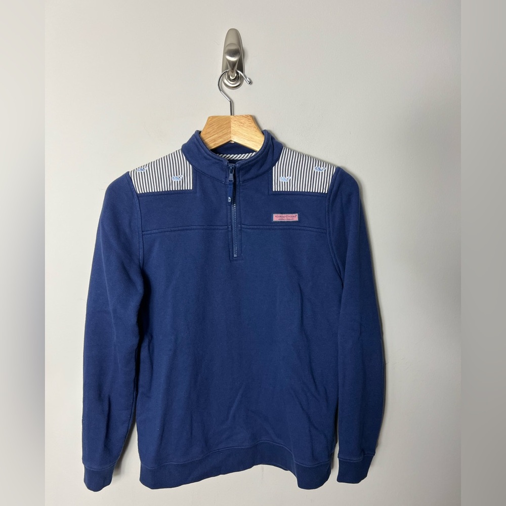 Vineyard Vines Shep Shirt Boys Size XL Sweatshirt Quarter Zip Pullover Blue